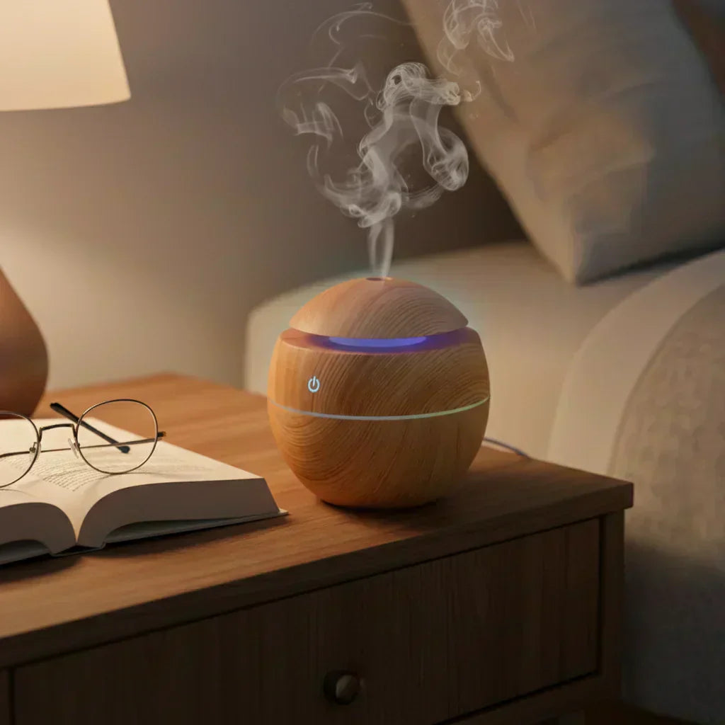Diffuseur d'Huiles Essentielles USB Bois - ambiance zen chez soi
