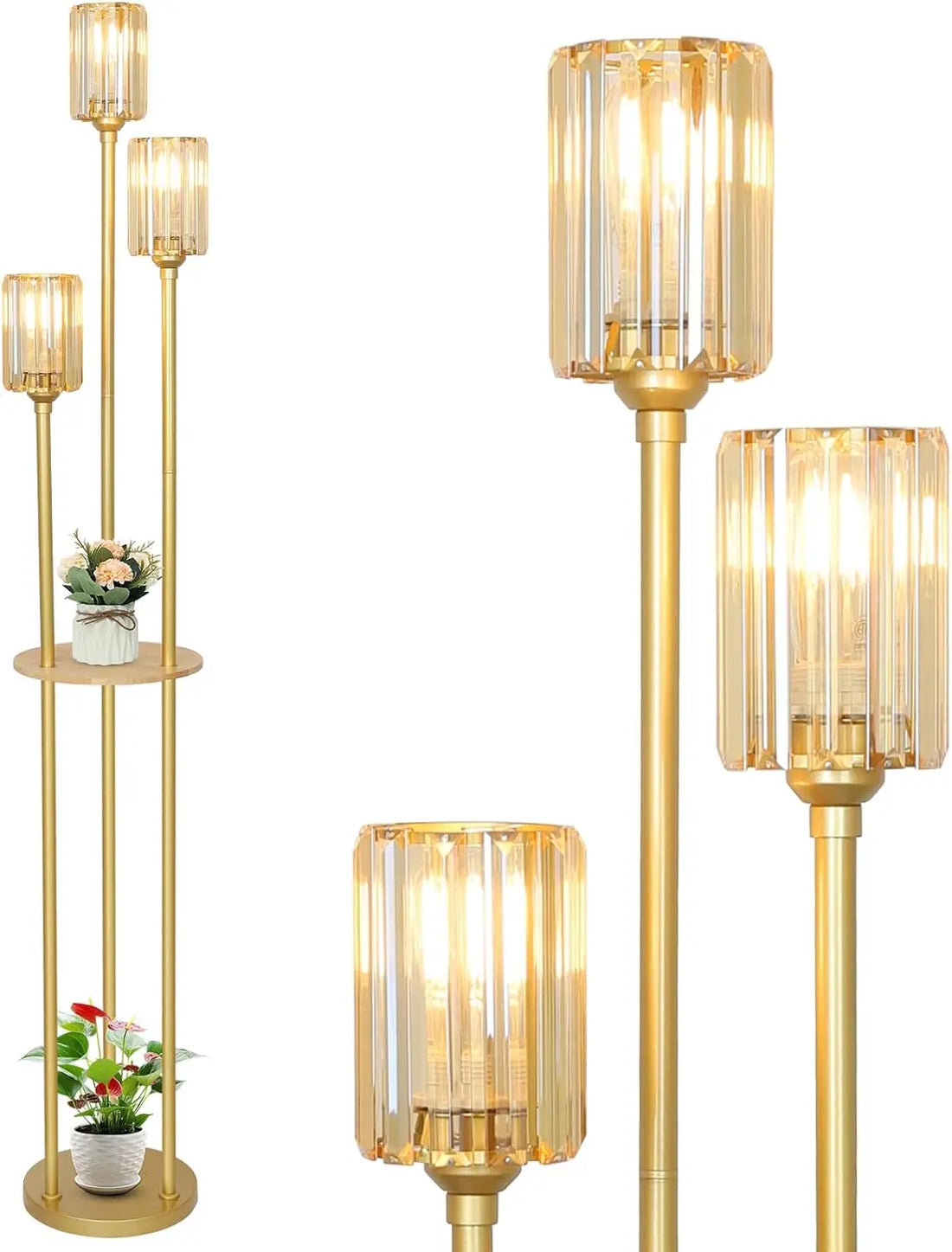 Lampadaire Vintage Laiton - lumière chaude le soir