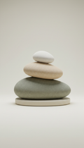 Ensemble objets zen en pierre polie
