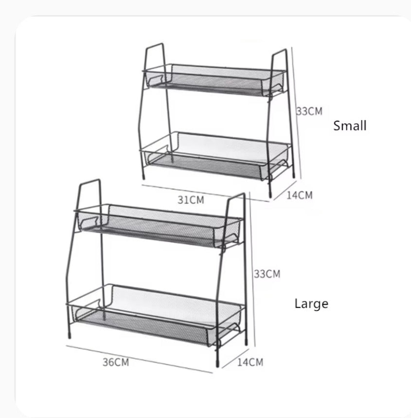 Rangement double couche - avant/après organisation