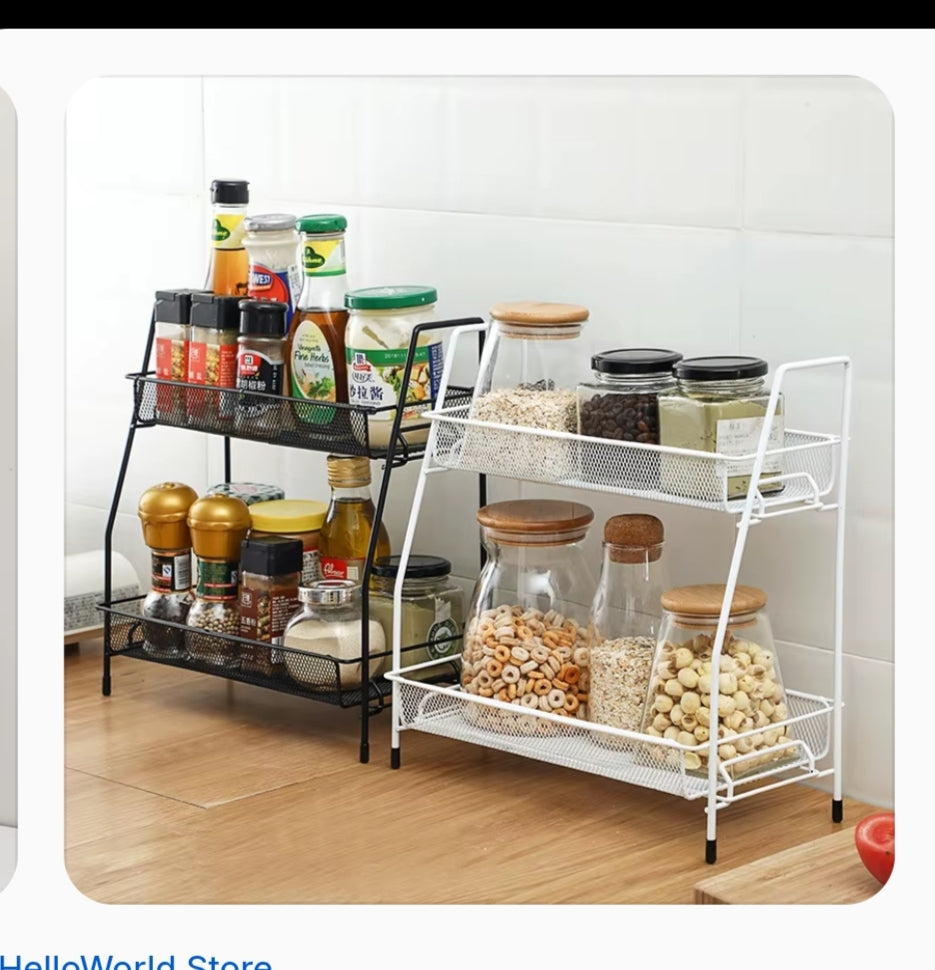 Rangement double couche - gain de place cuisine